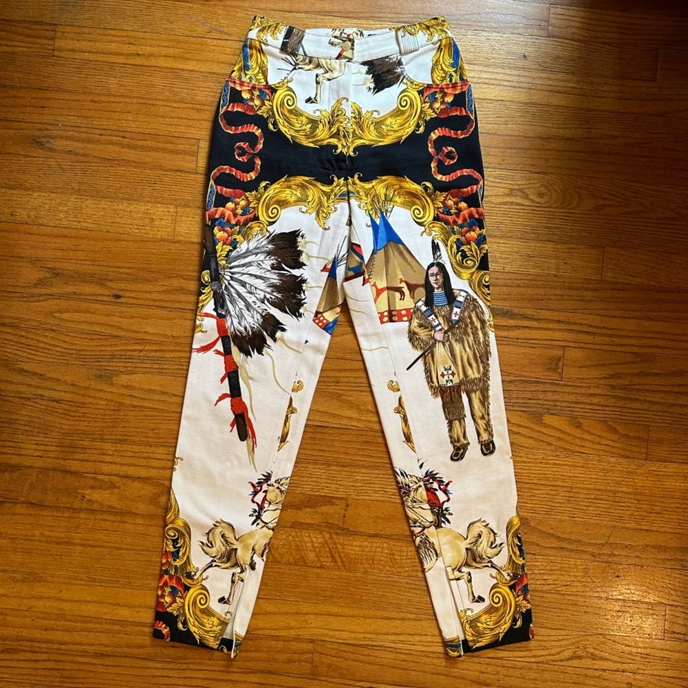 Gianni Versace fw 1992 1993 Native American print jeans IT 42 26”